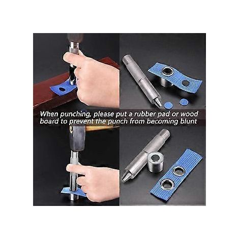 Kit d'outils pour œillets de 12 mm, 100 jeux d'œillets, kit de réparation, pour tissus, rideaux, chaussures et sacs en cuir (1/5)