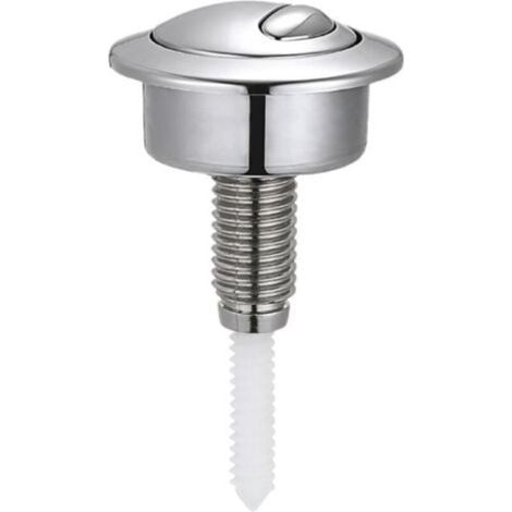 Remplacement du mécanisme de chasse d'eau à bouton-poussoir (8,7 × 4,8 × 4,8 m), remplacement du bouton de chasse d'eau des toilettes, bouton de réservoir à double chasse - argenté (1/3)