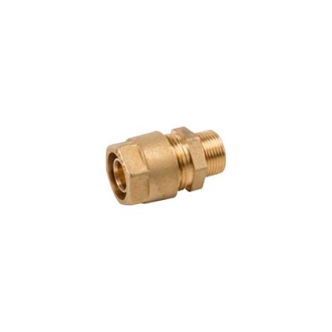 Raccordo diritto maschio 16x2,25 x 1/2"corto Pexal Twist con portagomma separabile VS0100606 (1/2)