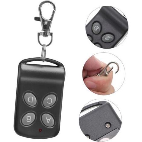 Télécommande D'ouvre-porte De Garage 433 Mhz à 4 Boutons, Compacte Et Légère, Transmission Longue Distance Jusqu'à 30 Mètres(2 articles) (1/5)