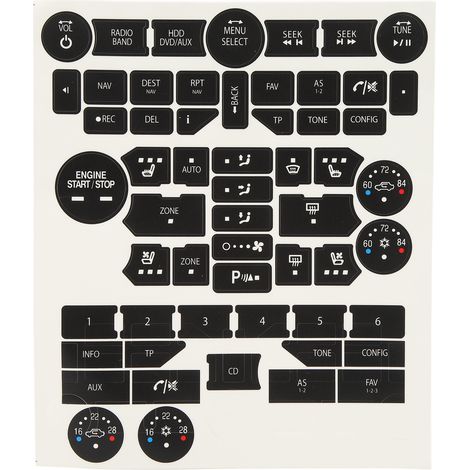 Autocollants de réparation bouton de porte intérieure pour SAAB 3e génération, kit de décalcomanie pour serrure de porte, remplacement adhésif (1/5)