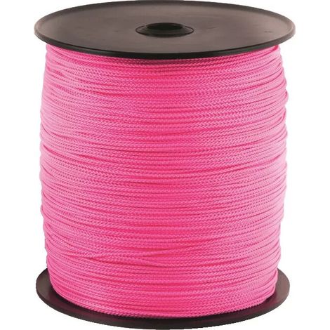 Drisse polypropylène tressée fluo rose  LEVAC - 2,5 - 200