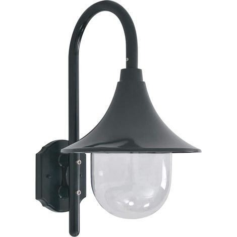 vidaXL Lampada da Parete da Giardino E27 42 cm Alluminio Verde