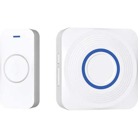 DRINGG, Sonnette connectée WiFi + RF (Bouton IP65 + Carillon intérieur), Notifications sur Smartphone, Longue portée, IP65