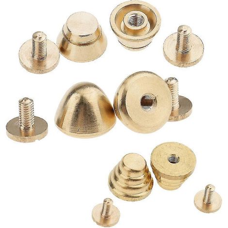 18 pièces de rivets à tête champignon en laiton massif pour la maroquinerie (1/5)