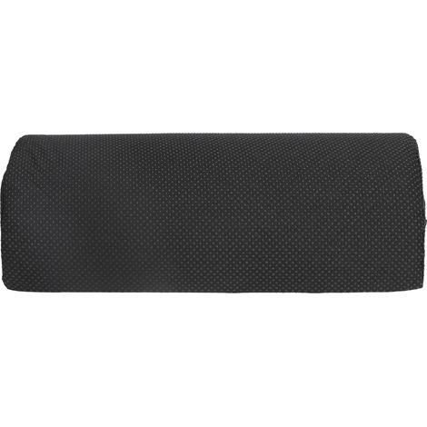 Repose-pieds de bureau noir, confortable et relaxant, semi-circulaire, amovible, fermeture éclair, poignée pratique, accessoires de bureau (1/5)