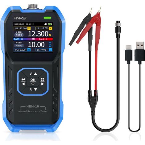 Innenwiderstandsmessgerät 100V 200Ω Internes Batterietestgerät für Li-/Lab-/Zine-/BCB-Batterien usw. Digitaler Batterietester für den Heimgebrauch (HRM-10)