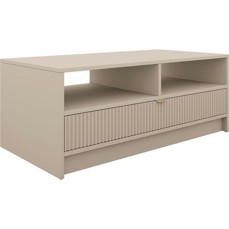 Mesa de centro Comfivo Papilio, Beige, 40x50x100cm, Diámetro: 0, Aglomerado laminado, Angular