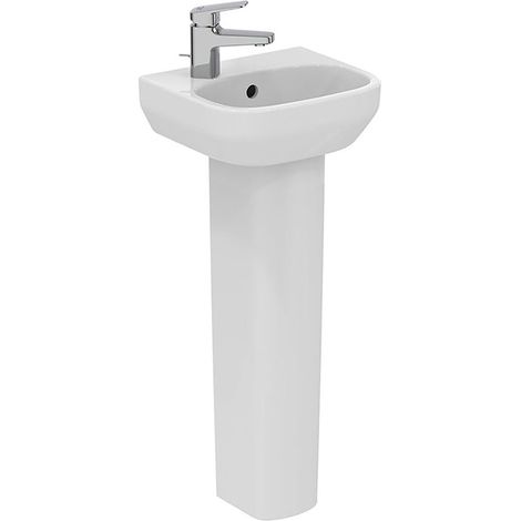 Ideal Standard I.Life A Basin and Full Pedestal 350mm Wide - 1 LH Tap Hole (1/4)