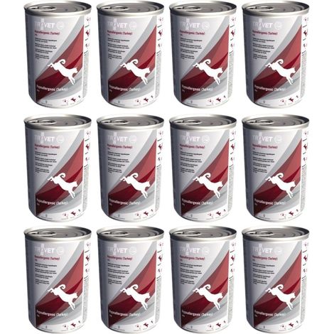 TROVET Hypoallergénique TPD à la dinde - nourriture humide pour chien - 12x400g (1/2)