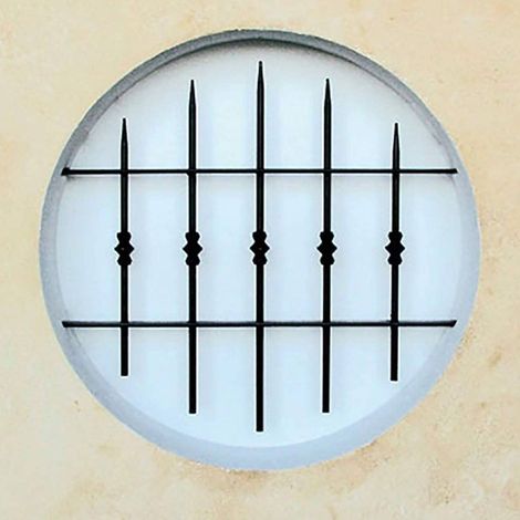 Grille de Defense Manoir diametre 100 cm pour Fenetre ronde (côte tableau)