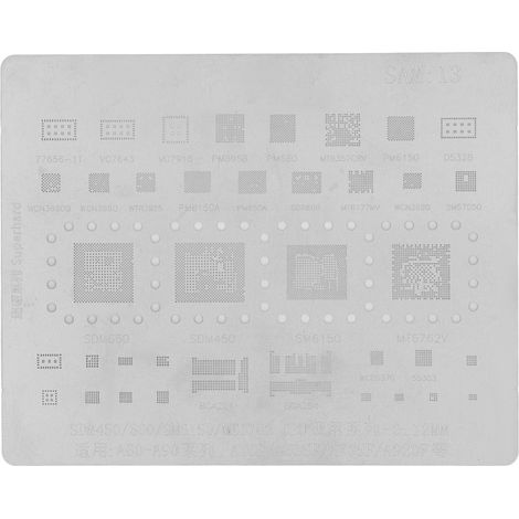 Écran de modèle de retouche de pochoir de reballage de CPU BGA de téléphone pour Samsung A60-A90 (1/5)