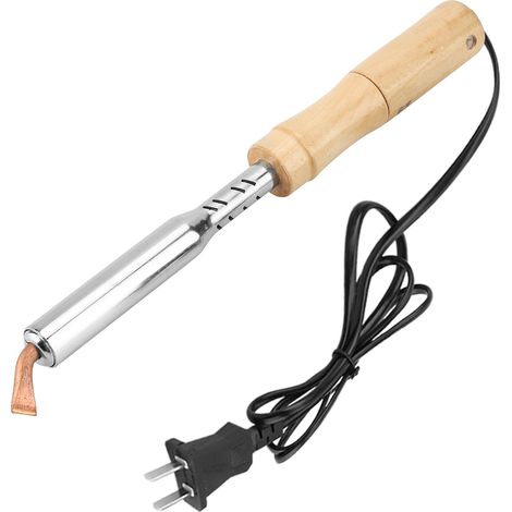 Fer À Souder Électrique - Pointe En Alliage Ciseau - Manche En Bois - 75w 220v - Pour Réparation Électronique (1/5)