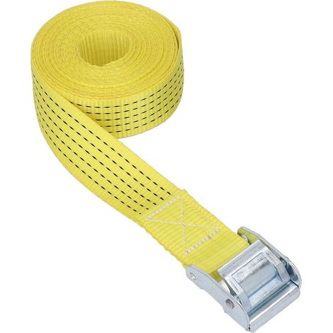 Sangle d'arrimage robuste de 49 mm et 6 m, idéale pour les motos, camions, remorques et bagages. (1/5)