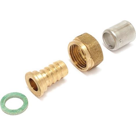 raccord droit à écrou libre - tube per à sertir - diamètre 16 vers femelle à visser 20 x 27 - altech (1/2)