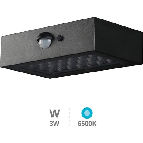 Applique solare a LED Piana con sensore di movimento e crepuscolare, 3W, 6500K