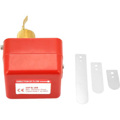 Interrupteur à Palette de Débit d'Eau HFS-20 DN20, Contacts SPDT, 6-380V, Partiellement en Acier Inoxydable