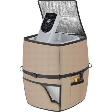 Housse de pompe de chauffage spa 600D isolée imperméable pour pompes – Protection coupe-vent et anti-UV 42 x 37 x 53 cm (1/5)