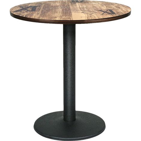 Mesa de bar, diseño redondo, estructura metálica resistente, 1 (1/2)