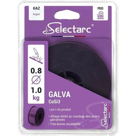 Fil Mig Acier Galva D100 0,8Mm (1Kg) Selectarc
