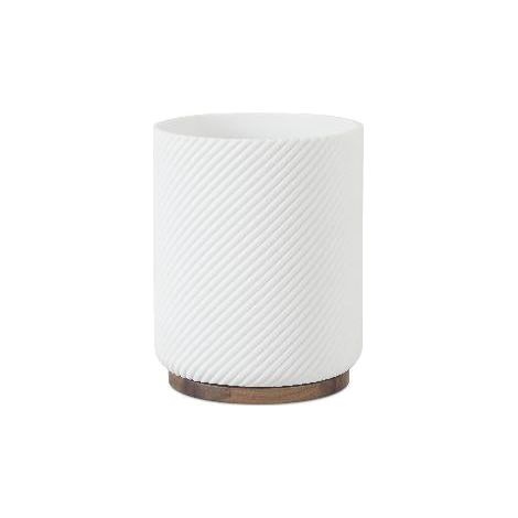 ANDREA HOUSE BA25148 Papelera Poli/Acacia Stripes Ø20X25 - ref: BA25148