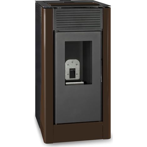 TJ - Hidro Estufa de Pellets Modelo Velika de 15 kW - Color Marrón