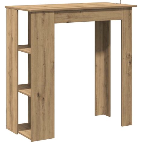 Maison Exclusive - Mesa alta con estante madera roble artisan 102