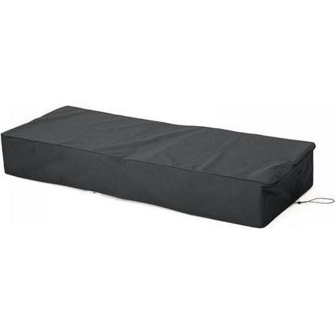 Housse Transat - Oxford 420 - Imperméable - Pour Mobilier De Jardin Extérieur - 211 x 76 x 30 cm - Noir - 1 Pièce (1/5)