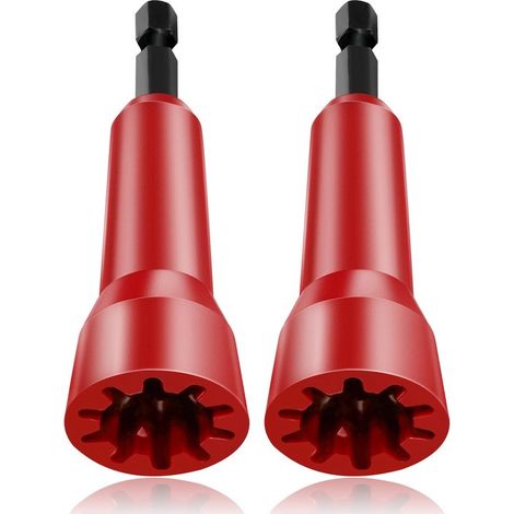 Outil de torsion de fil, clé à douille pour connecteur de fil, clé à douille, connecteur pour outil d'enroulement de fil, insert pour clé à douille, jeu de 2 pièces rouge (1/5)