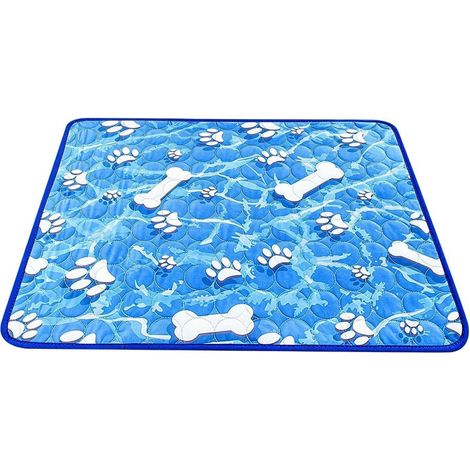 Tapis rafraîchissant pour animaux, tapis d'été lavable et respirant pour chat Tapis pliable, convient aux cages pour chiens, chiots, chatons, balcons, sols, canapés, chenils extérieurs, voyages, sièg (1/5)