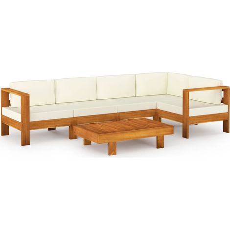 Maison Exclusive - Set da Giardino 6 pz con Cuscini 100x60 cm Legno di Acacia