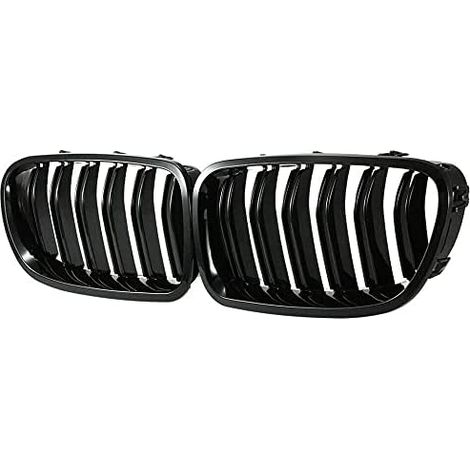 Calandre avant de rechange compatible avec les séries 5 F10 F11 F18 M5 520i 523i 528i 530i 535i 550i 2010-2016, noir (1/2)