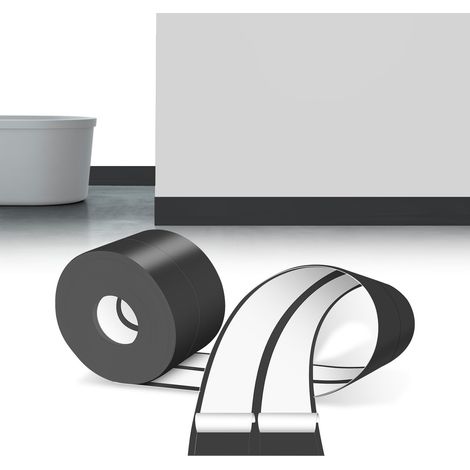 Plinthe Souple Autoadhésive Noir Pvc Plinthe Adhesive 30x30mm 6m (1/5)