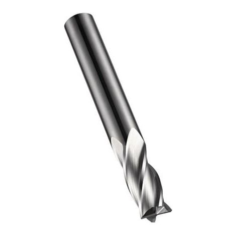 Fresa de ranura S904 D.2,5mm Long. total 38mm Long. corte 9mm HM en bruto 30Grados Z.4 (1/4)