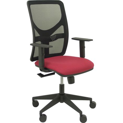 Silla Motilla malla negra asiento bali granate brazo regulable (1/5)