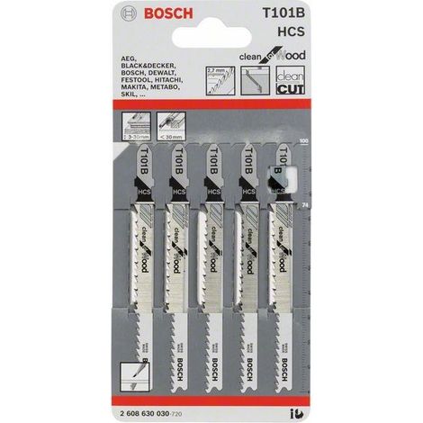 2608630030 - Set 5 lame per seghetto alternativo T 101 B Clean for Wood
