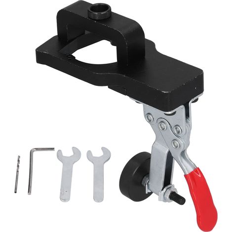 Kit de perçage pour charnière 35mm, guide de trous pour menuiserie, ensemble de gabarit de perçage, outil à main pour ouverture et localisation de trous. (1/5)