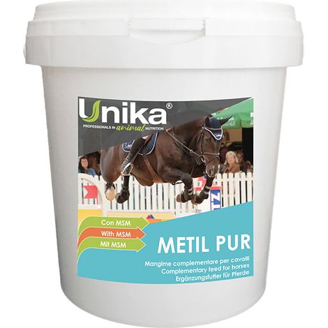 Metil Pur mangime complementare ideato per supportare le condizioni fisiologiche delle articolazioni del cavallo 1Kg