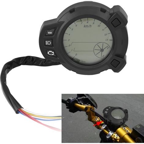 7-Farben-LCD-Tachometer für Yamaha BMS125 - Motorrad-Tachometer, Kilometerzähler, Drehzahlmesser