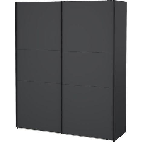 Como Schiebetürenschrank 2 Türen 180x220cm matt grau. (1/5)