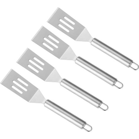 4 pièces Spatule de Cuisine pour Steaks et Teppanyaki Ustensile Polyvalent avec Poignée Antidérapante Facile à Nettoyer (1/5)