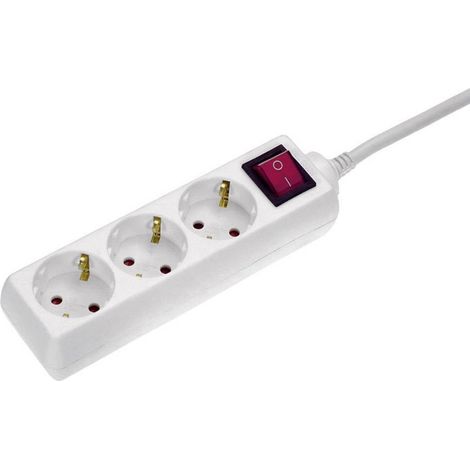 AS Schwabe 11361 Multipresa con interruttore Bianco Schuko 1 pz.
