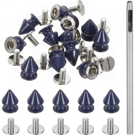 12 Ensembles de Pointes 12mm Clous Pour Vêtements Bleu (1/5)