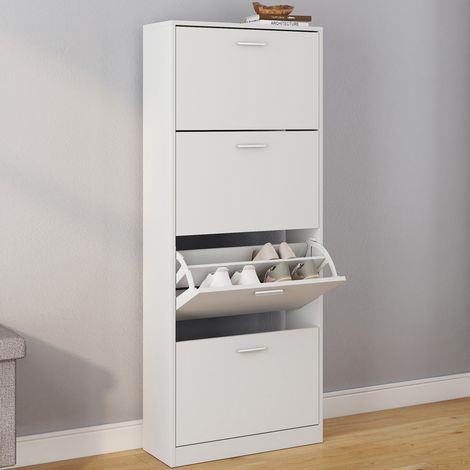 Mueble zapatero blanco de 4 puertas KLARK