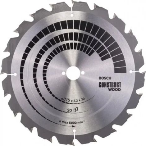 Bosch Standard for Construct Wood Lama per sega da banco 315x30 mm per legno chiodato