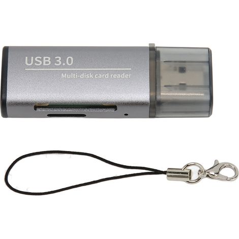 Lecteur de carte mémoire USB 3.0 portable professionnel pour bureau, micro lecteur de carte de stockage compatible Windows (1/5)