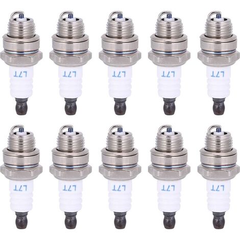 Bougies d’allumage universelles pour tronçonneuse, tondeuse et taille-haie – Lot de 10 pièces en laiton et céramique