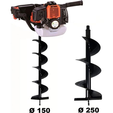 Tarière thermique 52 cm3 + mèches 150 et 250 mm (1/5)