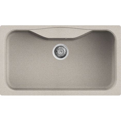 Lavello Elleci Incasso 1 vasca 86x50 Fox 360 Granitek Avena LGF36051 (1/6)