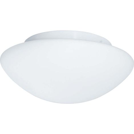 Plafonnier TOKYO 2L salle de bain IP44 CLII Metal Blanc verre opale E27 max 2x60w Diam 28cm